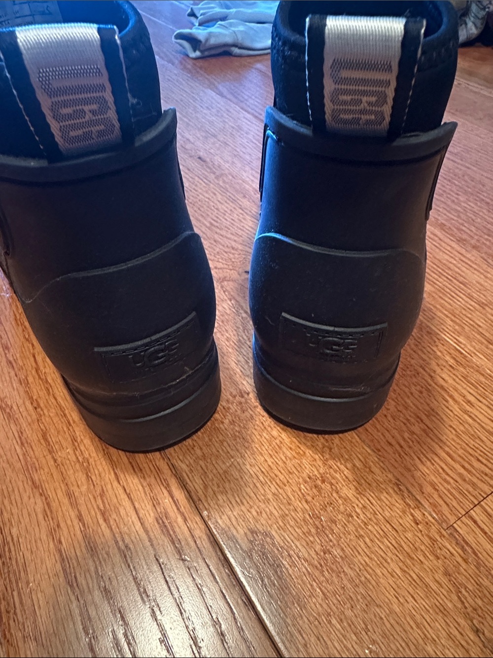 UGG WOMENS Black Slip-On Waterproof Boots